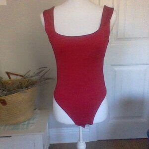 Shein Cranberry red bodysuit